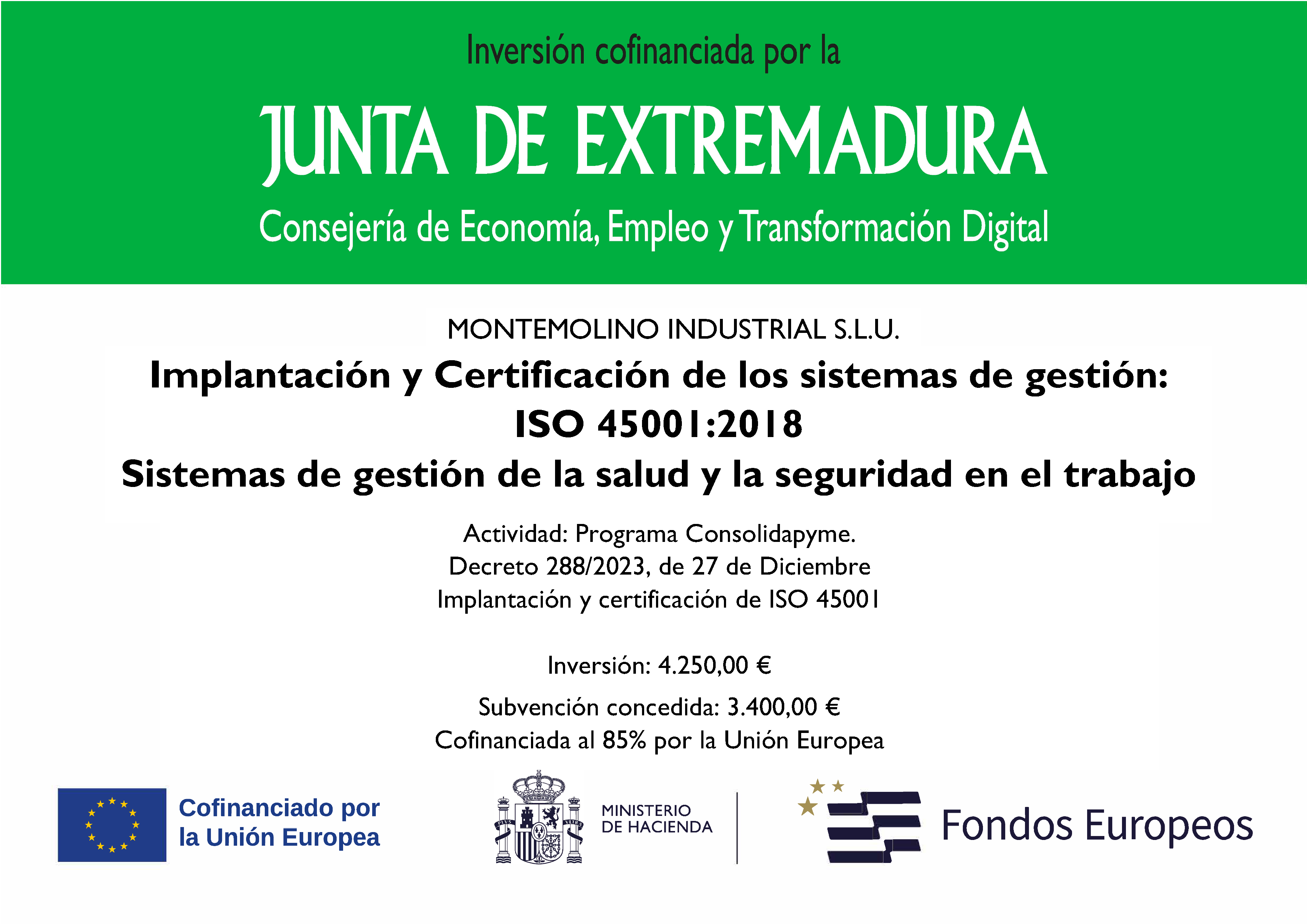Certificación ISO 45001